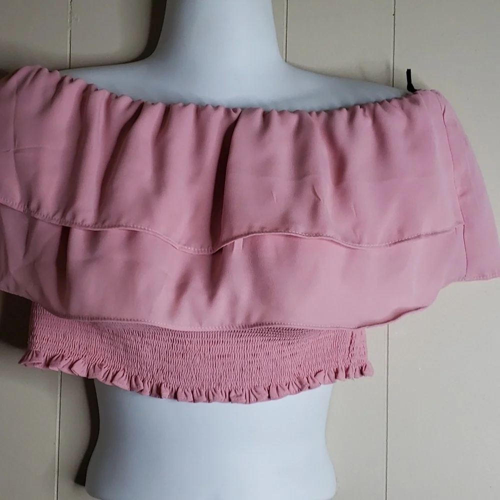1. State Strapless Tiered Top Blush - Picture 4 of 7